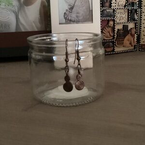 Spiral Design Bronze Earrings